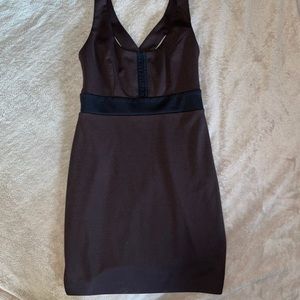 Dark Purple/Black Crisscross back mini dress